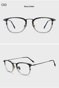 Japanese Handmade Square Titanium Ultra-light Myopia Eyeglasses For Men Women Retro Prescription Blueblocking Glasses Frame