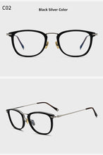 Load image into Gallery viewer, Japanese Handmade Square Titanium Ultra-light Myopia Eyeglasses For Men Women Retro Prescription Blueblocking Glasses Frame
