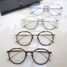 Carica l&#39;immagine nel visualizzatore di Gallery, Japanese Handmade Titanium Double Beam Round OpticsReading Eyeglasses Myopia Progressive Glasses Frame Men&#39;s Women