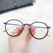 Carica l&#39;immagine nel visualizzatore di Gallery, Japanese Handmade Titanium Double Beam Round OpticsReading Eyeglasses Myopia Progressive Glasses Frame Men&#39;s Women