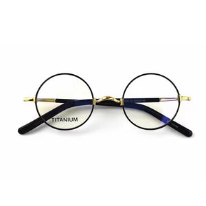 Japanese Handmade Vintage Glasses Frames Acetate Eyeglasses No Nose Pads Eyewear Round Men Woman Frame Popular Myopia KMN-103
