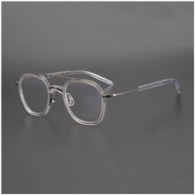 Carica l&#39;immagine nel visualizzatore di Gallery, Japanese Retro Handmade Titanium Glasses Frame Men Square Prescriptipn Eyeglasses Women Optical Myopia Double Beam Eyewear Gafas