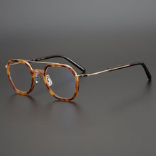 Carica l&#39;immagine nel visualizzatore di Gallery, Japanese Retro Handmade Titanium Glasses Frame Men Square Prescriptipn Eyeglasses Women Optical Myopia Double Beam Eyewear Gafas