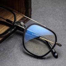 Carica l&#39;immagine nel visualizzatore di Gallery, Japanese Retro Handmade Titanium Glasses Frame Men Square Prescriptipn Eyeglasses Women Optical Myopia Double Beam Eyewear Gafas