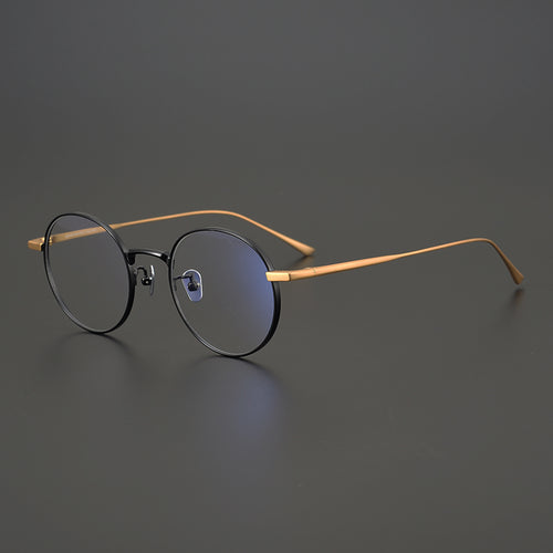 Japanese Titanium Retro Round Eyeglasses Hand-Made Optical Glasses Frame Men Women Prescription Myopia Spectacles Oculos De Grau