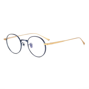 Japanese Titanium Retro Round Eyeglasses Hand-Made Optical Glasses Frame Men Women Prescription Myopia Spectacles Oculos De Grau