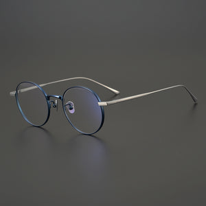 Japanese Titanium Retro Round Eyeglasses Hand-Made Optical Glasses Frame Men Women Prescription Myopia Spectacles Oculos De Grau
