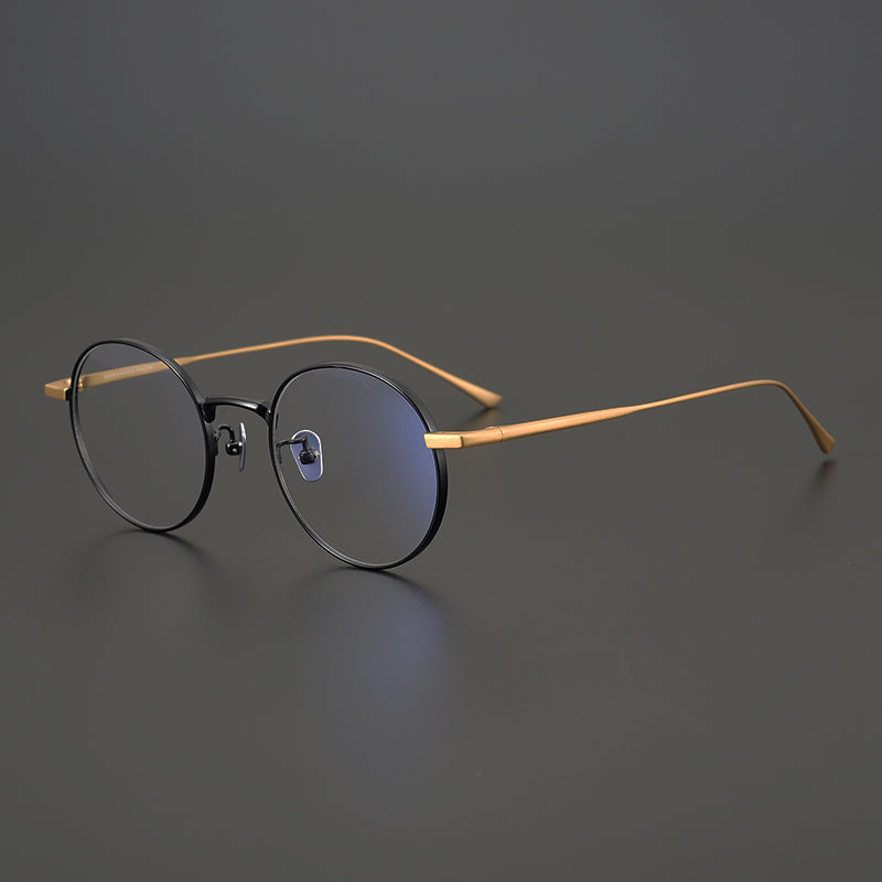Japanese Titanium Retro Round Eyeglasses Hand-Made Optical Glasses Frame Men Women Prescription Myopia Spectacles Oculos De Grau