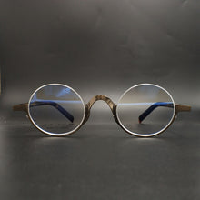Load image into Gallery viewer, Japanese Vintage titanium metal small round glasses men and women optical glasses frame retro oval lower half frame myopia