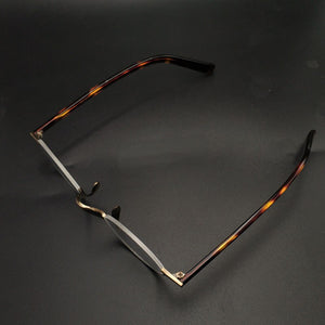 Japanese Vintage titanium metal small round glasses men and women optical glasses frame retro oval lower half frame myopia
