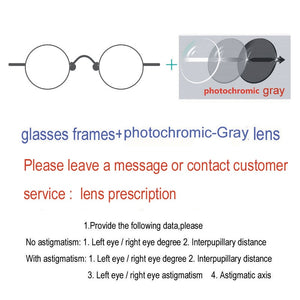 Japanese Vintage titanium metal small round glasses men and women optical glasses frame retro oval lower half frame myopia