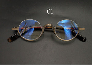 Japanese Vintage titanium metal small round glasses men and