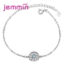 Load image into Gallery viewer, New Bohemia Style Flower Pendant Bracelets For Women Fashion Jewelry 925 Sterling Silver Adjustable Size Hand Chain