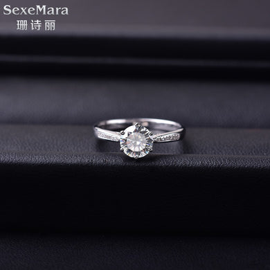 Jewellery, 11.4ct moissanite ring natural gemstone, specification: 6.3*6.3mm, quality assurance perfect gemstone