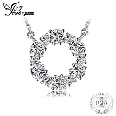Collana con colletto a catena con ciondolo a cerchio in argento sterling 925, collane con gioielleria raffinata da 45 cm, bel regalo per le donne 