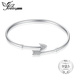 925 Sterling Silver Cupid's Arrow Cubic Zirconia Adjustable Cuff Bracelet 2018 Hot Selling Personal Jewelry