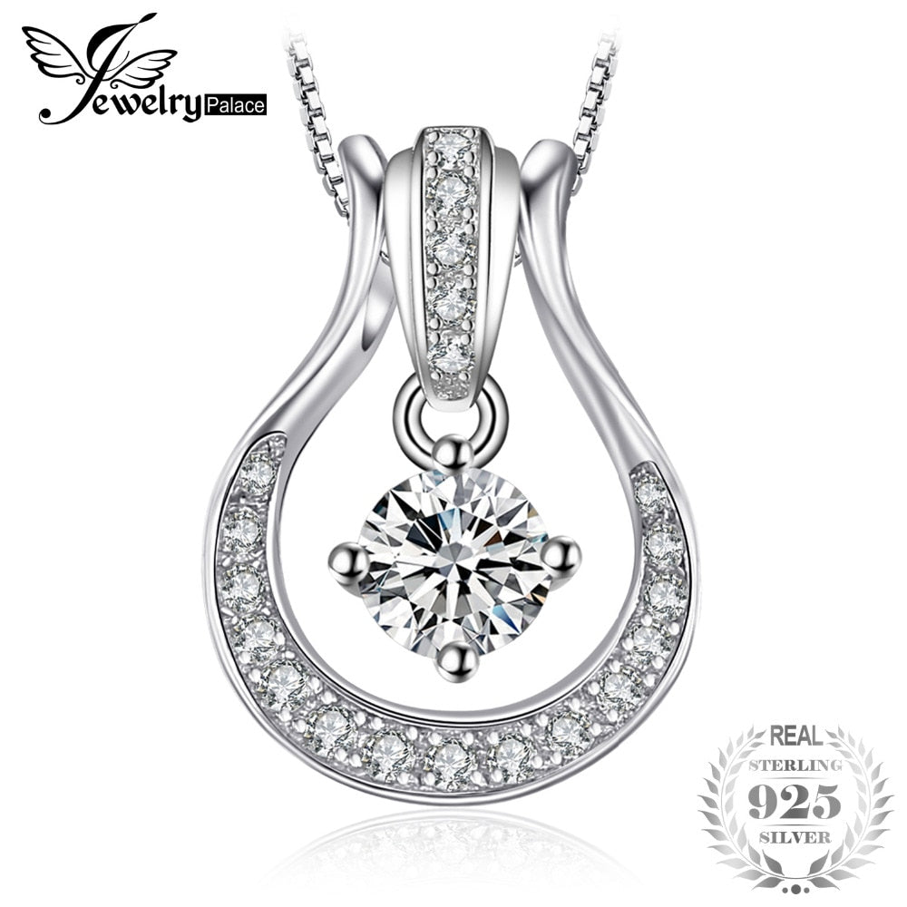 Collana con ciondolo multi-fascino con zirconi cubici in argento sterling 925 da 45 cm, nuova gioielleria raffinata per donne/mogli 