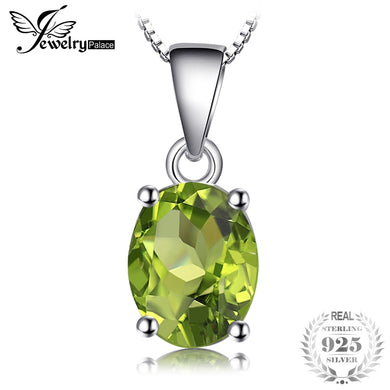 Collane con pendente solitario in pietra portafortuna ovale da 1,7 ct in argento sterling 925 con catena da 45 cm, gioielleria raffinata 