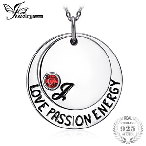 Personalized Love Passion Energy Birthstone 0.1ct Created Ruby Pendant 925 Sterling Silver For Women Fine Jewelry