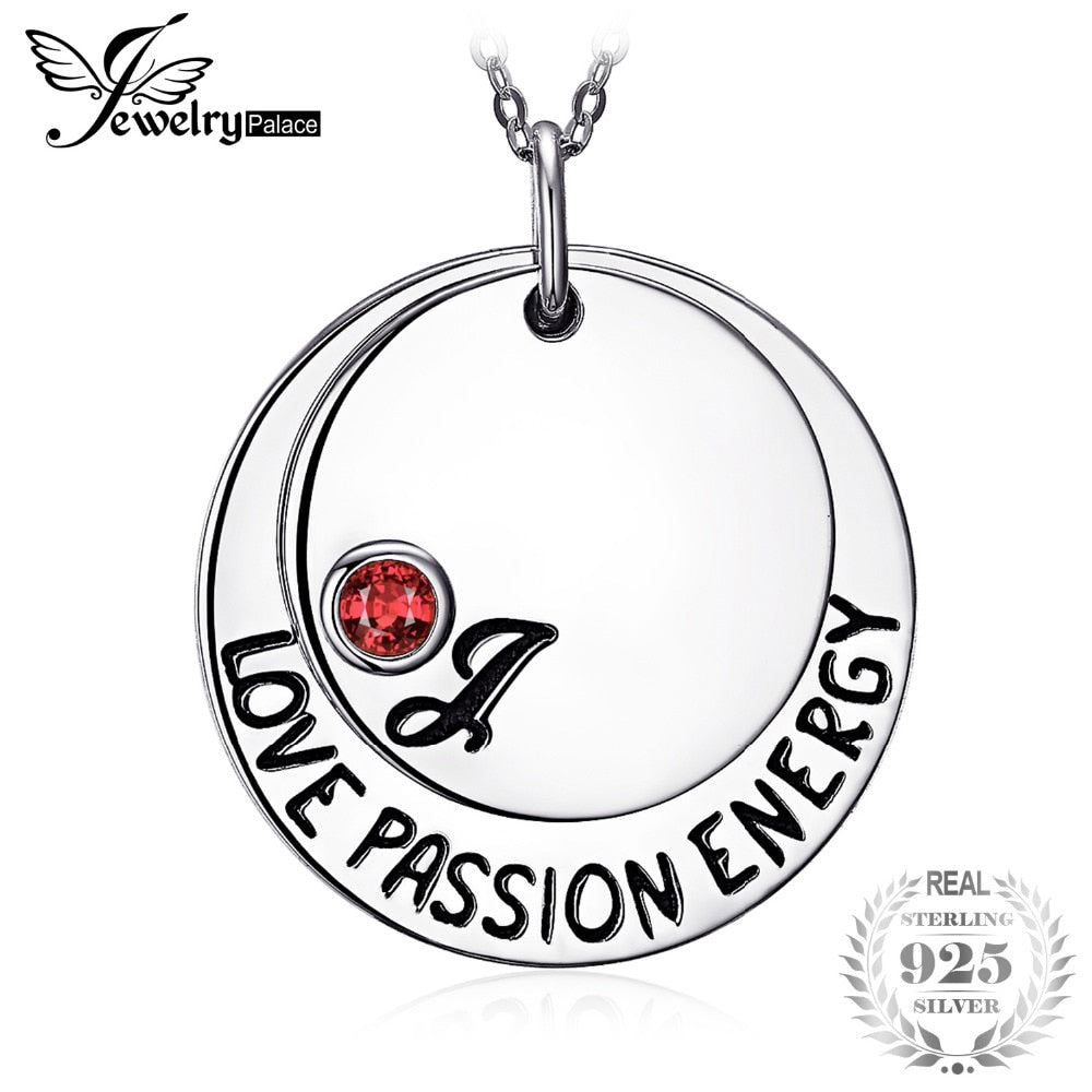 Personalized Love Passion Energy Birthstone 0.1ct Created Ruby Pendant 925 Sterling Silver For Women Fine Jewelry