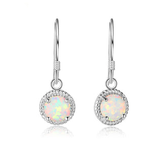 Drop Earrings For Women 100% Opal S925 Sterling Silver Fine Jewelry Wedding Party Brincos pendientes oorbellen