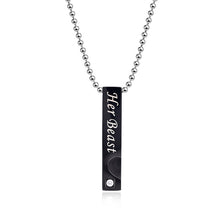 Carica l&#39;immagine nel visualizzatore di Gallery, Fashion Couple Necklaces Her King His Queen Pendants Stainless Steel Crystal Crown Heart Necklace for Women Men Jewelry