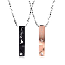 Carica l&#39;immagine nel visualizzatore di Gallery, Fashion Couple Necklaces Her King His Queen Pendants Stainless Steel Crystal Crown Heart Necklace for Women Men Jewelry