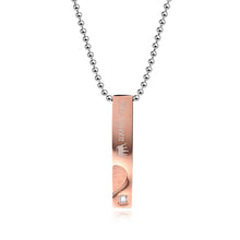 Carica l&#39;immagine nel visualizzatore di Gallery, Fashion Couple Necklaces Her King His Queen Pendants Stainless Steel Crystal Crown Heart Necklace for Women Men Jewelry