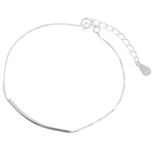 Load image into Gallery viewer, 925 Sterling Silver Fashion Jewelry Bracelet Femme Curved Bar Bracelets for Women Simple Bend Bar Bracelets Party Gifts