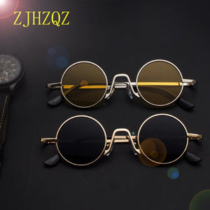John Lennon Retro Steampunk Polarized Sunglasses Pilot Military Simple Small Round Funny Street Shooting Glasses Driving Eyewear