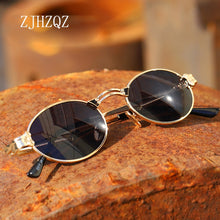 Carica l&#39;immagine nel visualizzatore di Gallery, John Lennon Retro Steampunk Polarized Sunglasses Pilot Simple Small Round Oval Funny Military Street Shooting Sun Glasses New