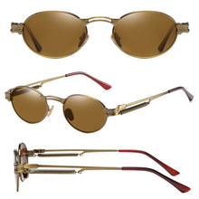 Carica l&#39;immagine nel visualizzatore di Gallery, John Lennon Retro Steampunk Polarized Sunglasses Pilot Simple Small Round Oval Funny Military Street Shooting Sun Glasses New