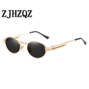 John Lennon Retro Steampunk Polarized Sunglasses Pilot Simple Small Round Oval Funny Military Street Shooting Sun Glasses New