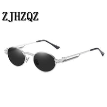 Carica l&#39;immagine nel visualizzatore di Gallery, John Lennon Retro Steampunk Polarized Sunglasses Pilot Simple Small Round Oval Funny Military Street Shooting Sun Glasses New