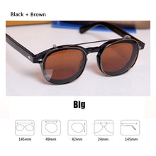 Load image into Gallery viewer, Johnny Depp Clip On Polarized Sunglasses Men Women Vintage Acetate Glasses Frame  Driving Shade ZOLMAN Sun Glasses