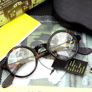 Johnny Depp Eyeglasses Men Round Transparent Optical Glasses Frame Women Acetate Glasses Frame Vintage Style Computer Goggles