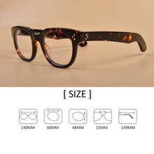 Load image into Gallery viewer, Johnny Depp Eyeglasses Men Women ZOLMAN Optical Glasses Frame Acetate Frame Computer Goggles Transparent Lens Vintage