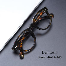 Load image into Gallery viewer, Johnny Depp Eyeglasses Vintage Acetate Glasses Lemtosh  Myopia Glasses Blue Light Blocking Computer Glasses Women