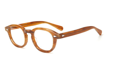 Johnny Depp Glasses Frame  Glasses Women Men Computer Round Clear Eyeglasses With Original Case