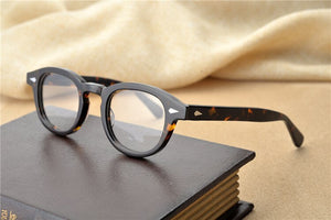 Johnny Depp Occhiali da vista Occhiali da vista Donna Uomo Occhiali da vista rotondi trasparenti con custodia originale