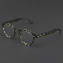 Load image into Gallery viewer, Johnny Depp Glasses Men Grey Computer Goggles Clean Lens Brand Vintage Round Acetate Optical LEMTOSH Eyeglasses Frame Women