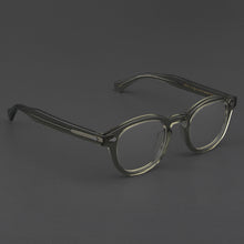 Load image into Gallery viewer, Johnny Depp Glasses Men Grey Computer Goggles Clean Lens Brand Vintage Round Acetate Optical LEMTOSH Eyeglasses Frame Women