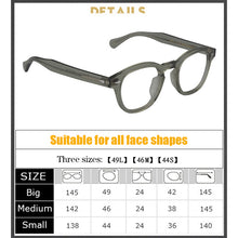 Load image into Gallery viewer, Johnny Depp Glasses Men Grey Computer Goggles Clean Lens Brand Vintage Round Acetate Optical LEMTOSH Eyeglasses Frame Women
