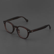 Load image into Gallery viewer, Johnny Depp Glasses Men LEMTOSH Computer Goggles Clean Lens Brand Vintage Brown Acetate Optical Eyeglasses Frame Women