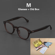 Load image into Gallery viewer, Johnny Depp Glasses Men LEMTOSH Computer Goggles Clean Lens Brand Vintage Brown Acetate Optical Eyeglasses Frame Women