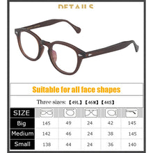 Load image into Gallery viewer, Johnny Depp Glasses Men LEMTOSH Computer Goggles Clean Lens Brand Vintage Brown Acetate Optical Eyeglasses Frame Women