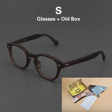 Load image into Gallery viewer, Johnny Depp Glasses Men LEMTOSH Computer Goggles Clean Lens Brand Vintage Brown Acetate Optical Eyeglasses Frame Women