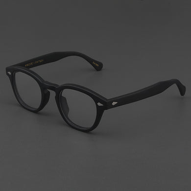 Johnny Depp Glasses Men LEMTOSH Computer Goggles Clean Lens Brand Vintage Matte Black Acetate Optical Eyeglasses Frame Women