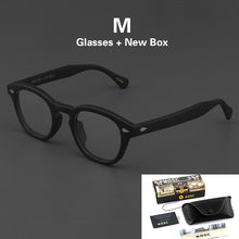Load image into Gallery viewer, Johnny Depp Glasses Men LEMTOSH Computer Goggles Clean Lens Brand Vintage Matte Black Acetate Optical Eyeglasses Frame Women