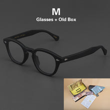 Load image into Gallery viewer, Johnny Depp Glasses Men LEMTOSH Computer Goggles Clean Lens Brand Vintage Matte Black Acetate Optical Eyeglasses Frame Women